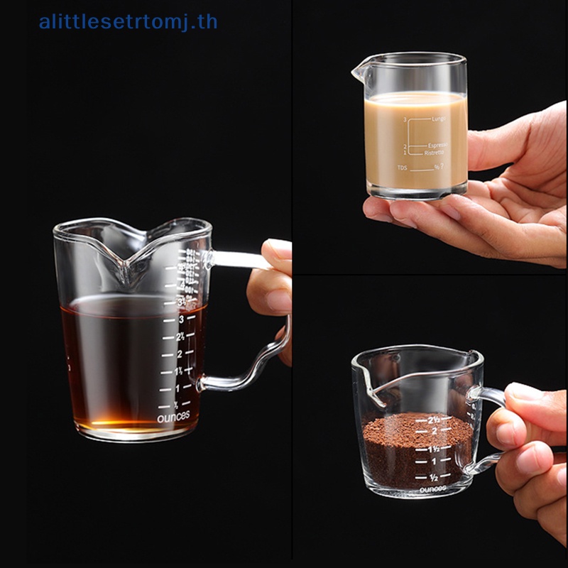 Alittlese แก้วตวงนม กว้าง 70 150 มล. พร้อมสเกลวัด ทนความร้อน สําหรับกาแฟเอสเปรสโซ่ TH