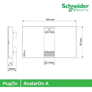 Schneider รุ่น AvatarOn A : M3T01_BK ฝา 1 ช่อง สีดำ 1 Gang, Black สั่งซื้อได้ที่ร้าน PlugOn