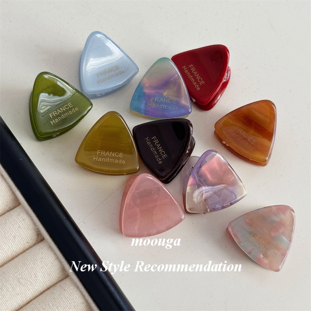 Moouga กิ๊บติดผม ทรงสามเหลี่ยม ขนาดเล็ก น่ารัก สีทอง สไตล์เกาหลี เข้ากับทุกการแต่งกาย เครื่องประดับผม สไตล์เจ้าหญิง