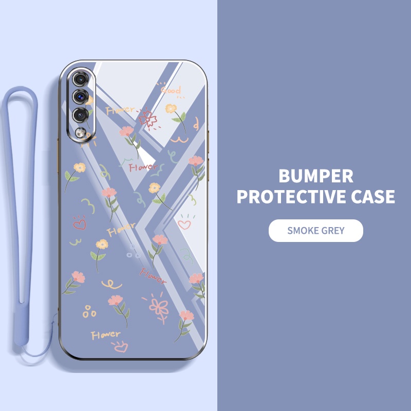 เคส Samsung Galaxy A50 A50S A30S เต็มจอ ดอกไม้เล็ก กันกระแทก ซิลิโคน เคสโทรศัพท์ ฝาครอบป้องกัน