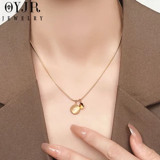 OYJR สร้อยตาแมวนำโชค สร้อยสแตนเลสแท้ ไม่ลอกดำ