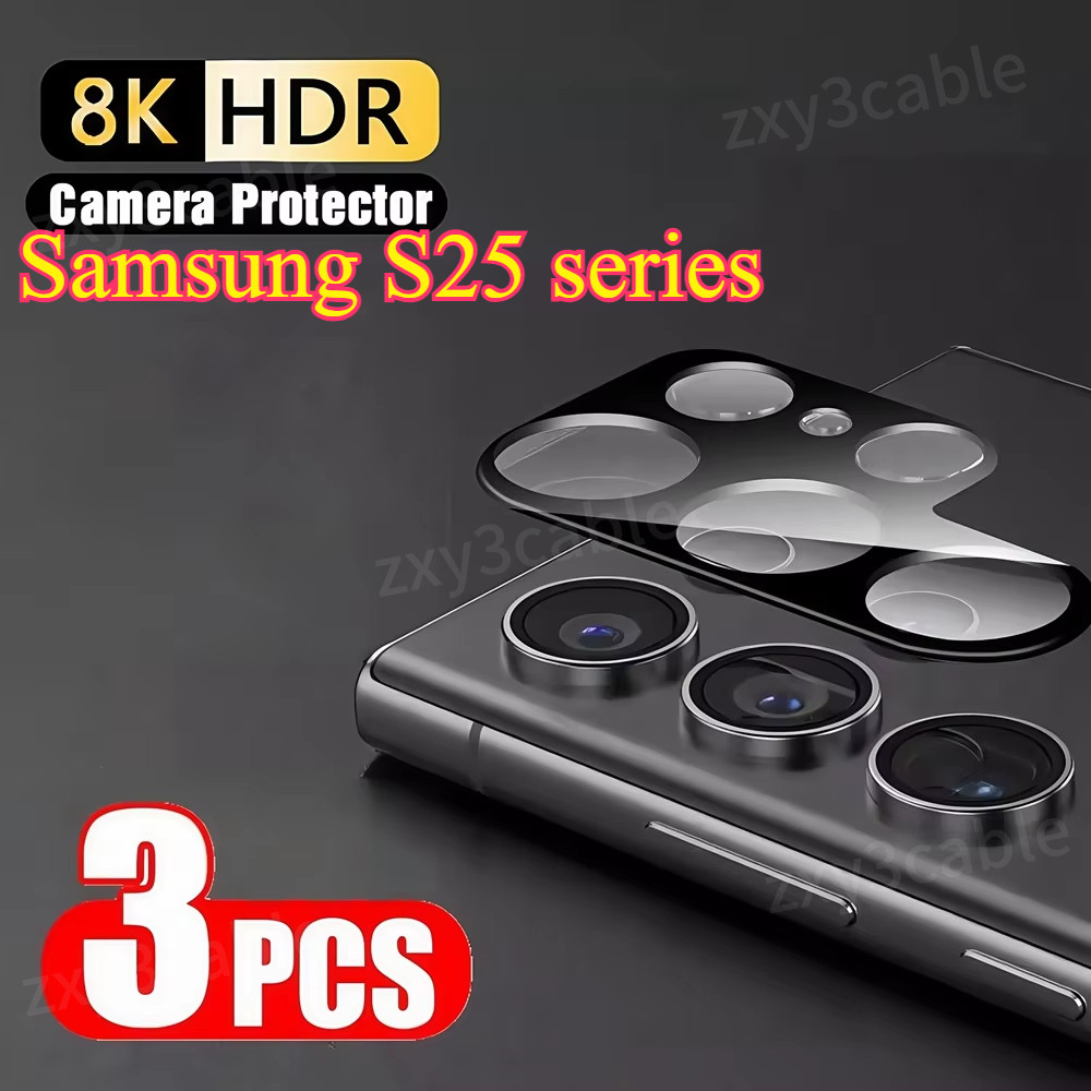 1-3pcs กล้องป้องกันฟิล์มสําหรับ Samsung Galaxy S25 S24 Ultra Plus FE 5G 2025 3D กล้องเลนส์ป้องกันหน้