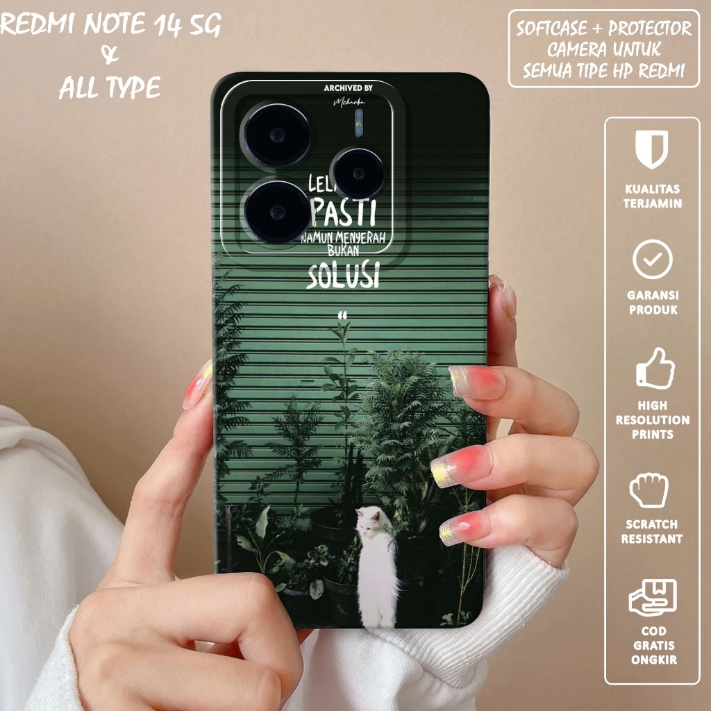 PRO CAMERA SOFTCASE ISLAMIC MOTIFATION IMAGE สําหรับ RED*MI NOTE 14 5G -