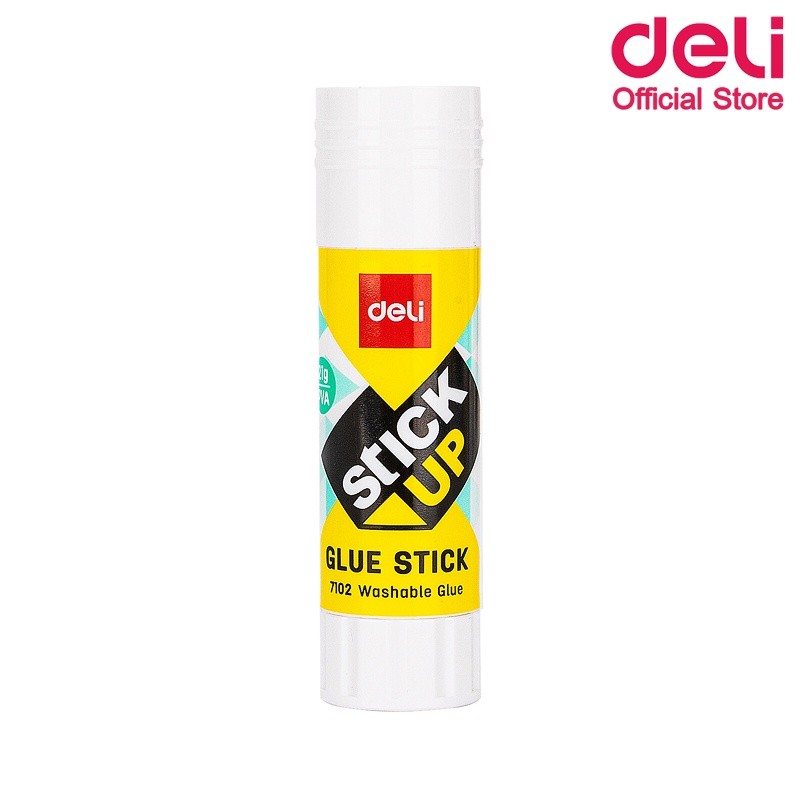 กาวแท่งพกพา PVA Deli รุ่น 7102 สะดวก ใช้งานง่าย สำหรับโรงเรียนและสำนักงาน (21 กรัม / จำหน่าย 1 แท่ง)
