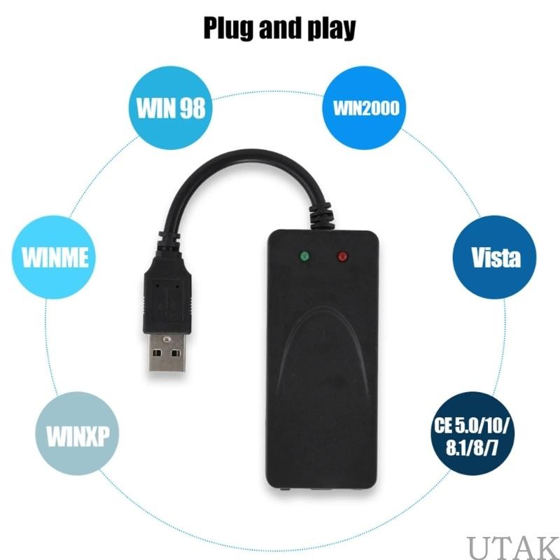 Take USB 56K ภายนอก Dial Up Voice Fax Data Modem Fit สําหรับ Win7 Win8 Win10 XP