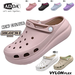 รองเท้าหัวโต ADDA รุ่น 59G01-W1 SIZE (4-7) สำหรับหญิง มีสายรัดหลังเพิ่มความกระชับ นุ่มสวมใส่สบาย