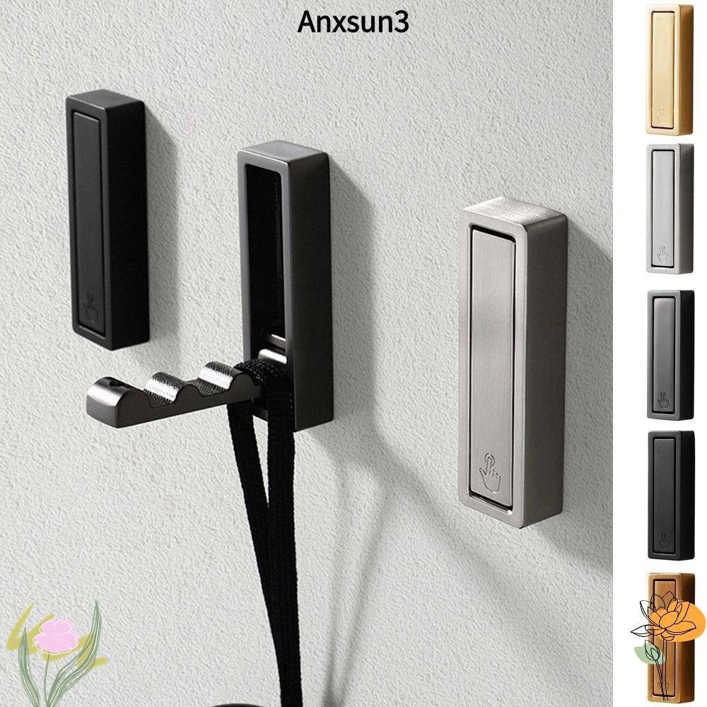Anxsun3 ตะขอติดผนังแบบพับได้, สังกะสีอัลลอยด์ทนทานตะขอเสื้อ, ฮาร์ดแวร์สําหรับงานหนักติดผนังไม้แขวนเสื้อตะขอห้องครัว