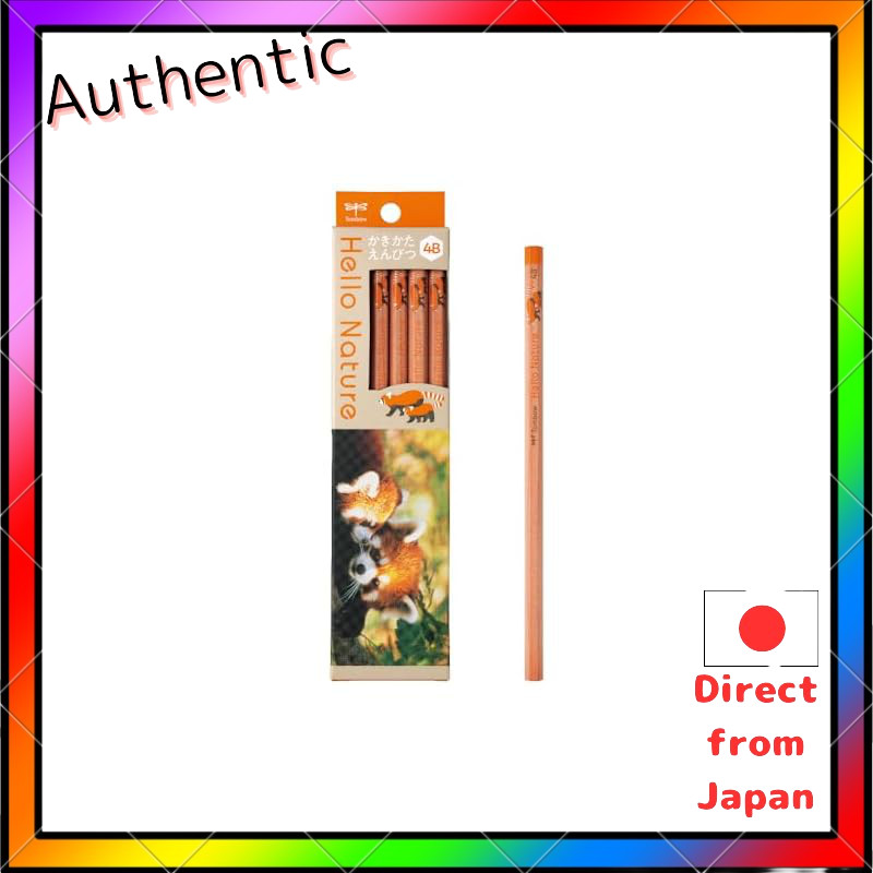 Tombow Pencil Writing Pencil 4B (ลายแพนด้าแดง) Hello Nature Red Panda 1 โหล Kb-Knlp2-4B
