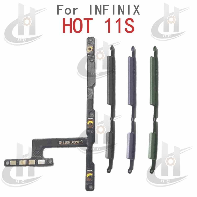 สําหรับ INFINIX HOT 11S X6812 X6812B ปุ่มด้านข้าง Flex Cable Keys ปุ่มปิดระดับเสียงขึ้นลงปุ่มด้านข้างเปลี่ยนส่วน