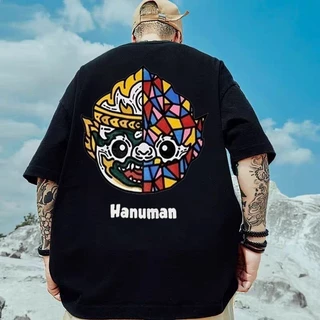 (COD/24 ชั่วโมง)Fanfei Apparel เสื้อยืดคอกลมแขนสั้น ลาย หนุมาน บีลีฟ Oversize Cotton ⚡️USAคุ้มสุด!⚡️