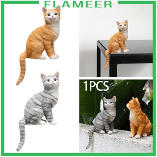 [Flameer] ฟิกเกอร์เรซิ่น รูปปั้นแมว สําหรับตกแต่งบ้าน สวน ทางเข้า กลางแจ้ง