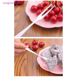 Coagulatelove ชุดส้อมจิ้มผลไม้ ขนมหวาน เค้ก ขนมหวาน สเตนเลส ขนาดเล็ก น่ารัก 10 ชิ้น [ขายดี]