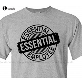 เสื้อยืด ผ้าฝ้าย พิมพ์ลายดิจิตอล Essential Employee สําหรับผู้ชาย และผู้หญิง