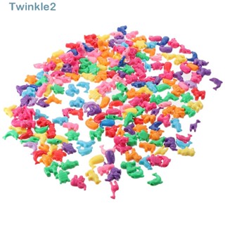 Twinkle ลูกปัดพลาสติก รูปสัตว์ คละสี สําหรับทําสร้อยข้อมือ สวนสัตว์ DIY