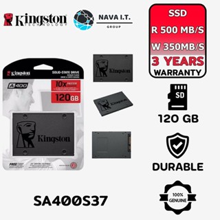 COINSคืน15%⚡FB9JMZV6⚡ KINGSTON SA400S37/120G 120GB SSD เอสเอสดี รับประกัน 3 ปี