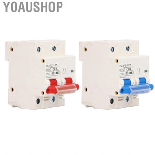 Yoaushop DC Circuit Breaker 2P DZ47Z 125 100A DIN Rail Miniature for Solar PV System Electrical Equipment 1000V