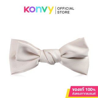 Konvy White Bow Spring Clip โบว์ติดผมแบบสปริง สีขาว.