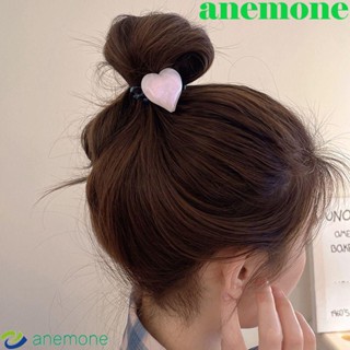 Anemone ยางรัดผมหางม้า แบบยืดหยุ่น ลายหัวใจ หรูหรา