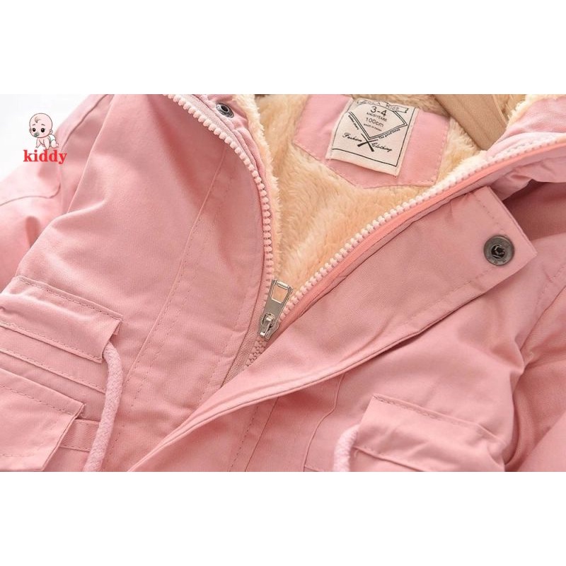 เสื้อแจ็กเก็ตกันลม ผ้าฝ้าย ผ้าฟลีซ แบบหนา แฟชั่นฤดูหนาว สําหรับเด็กผู้หญิง และเด็กผู้ชาย 2023 - รูปที่ 5