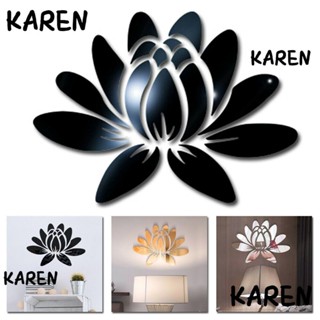 Karen สติกเกอร์กระจกอะคริลิค DIY สําหรับติดตกแต่งผนังบ้าน