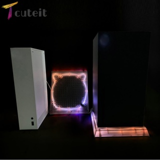 Tcuteit ฐานเกมคอนโซล RGB LED สําหรับ Xbox X/S Series รีโมตคอนโทรลเกม