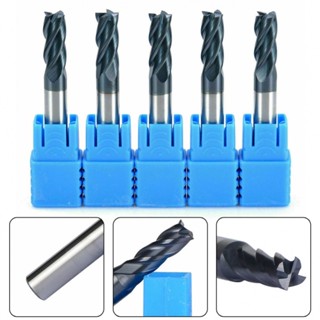 End Mill HRC45 อะไหล่ก้านฟลุต 4 ร่อง เส้นผ่าศูนย์กลาง 4 มม. อุปกรณ์เสริม แบบเปลี่ยน 5 ชิ้น