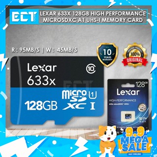 Lexar การ์ดหน่วยความจํา Micro SD ประสิทธิภาพสูง 633x 128GB 256GB 512GB MicroSDXC A1 UHS-I