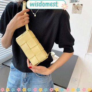 Wisdomest กระเป๋าสะพายไหล่ กระเป๋าถือ หนัง PU ลายสก๊อต สําหรับสตรี 2023