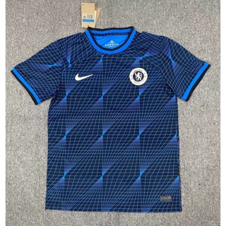 Fan Edition 2324 ใหม่ เสื้อยืดแขนสั้น ลายฟุตบอล Chelsea Away คุณภาพสูง