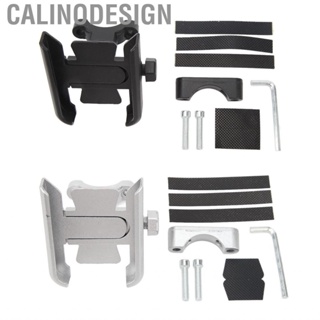 Calinodesign Bike Phone Bracket Handlebar Metal Clamp 360 Degrees Rotation Cushion Padding  Shake Easy Installation for Scooters