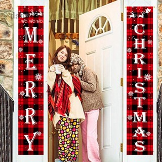 ป้ายแบนเนอร์ ลาย Merry Christmas สําหรับตกแต่งประตูหน้าบ้าน