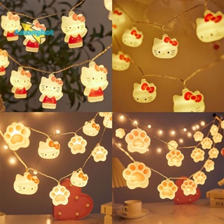 Amonghot&gt; ใหม่ สายไฟ Led รูปการ์ตูน Hello Kitty เรืองแสง สําหรับตกแต่งห้องเล่นเกม