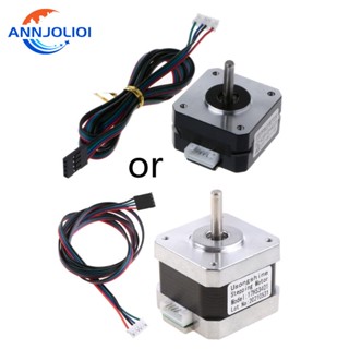 Ann Nema สเต็ปมอเตอร์ 17 สําหรับเครื่องพิมพ์ 3D Titan Extruder 12V 0 8A 16Ncm 4 Lead 1 8 Deg พร้อมสายเคเบิล 1 เมตร