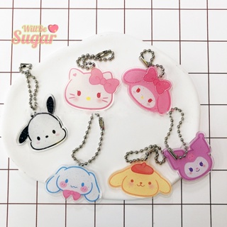 SANRIO [WillBesugarT] พวงกุญแจอะคริลิค จี้การ์ตูน Hello Kitty Purin Pachacco น่ารัก สําหรับกระเป๋านักเรียน กระเป๋าเป้สะพายหลัง