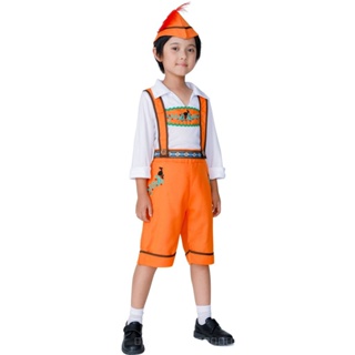 [0709]SZMRP-COS-B XS-XL Boys and Girls Childrens Day Costumes Suspender Pants Performance Costume Beer Festival Clothing Costume Cosplay  Animation  Comic  Gift  1L5G