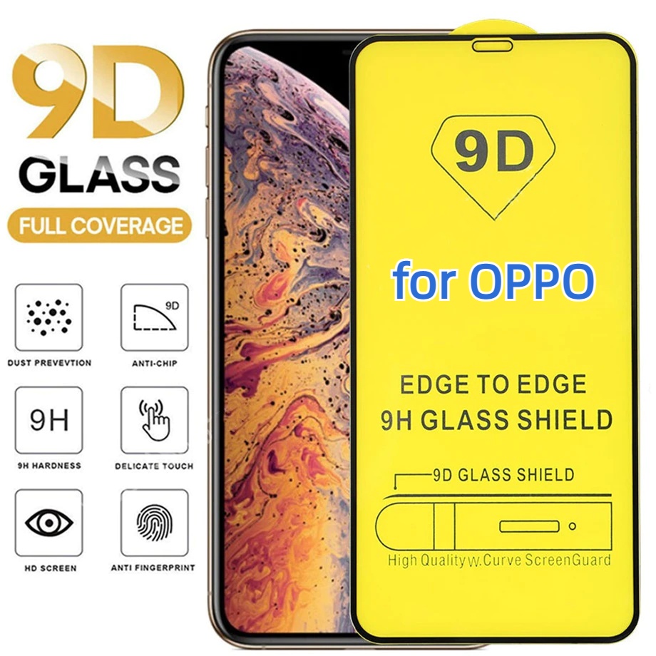 ฟิล์มกระจกนิรภัยกันรอยหน้าจอ 9D สําหรับ OPPO Reno 12 Pro A17K A17 A57 A12 A16K A16 A76 A74 A36 A5S A7 A5 A3S A54 A92 A72 A53 A32 A94 A8 A55 A9 F9 F11 Reno 8 8T 7Z 6Z Z 5 4 Pro 5G