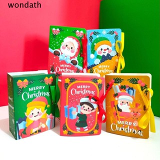 Wonda กล่องขนม รูปหนังสือ สําหรับตกแต่งปาร์ตี้คริสต์มาส 5 ชิ้น