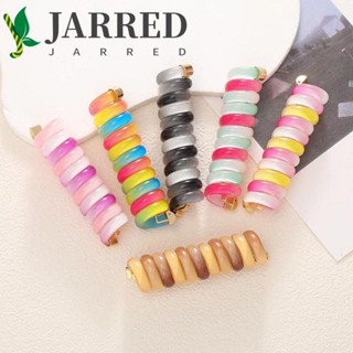 Jarred ยางรัดผมหางม้า สายโทรศัพท์ ประดับลูกปัดสีรุ้ง