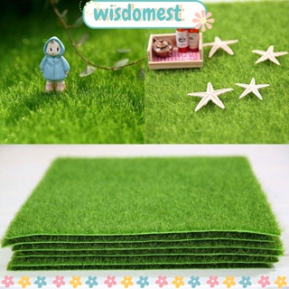 Wisdomest พรมหญ้าเทียมจําลอง สีเขียว สําหรับตกแต่งภูมิทัศน์