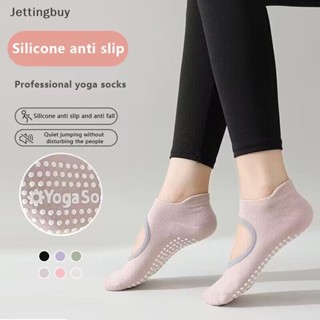 [Jettingbuy] ใหม่ ถุงเท้าโยคะ พิลาทิส กันลื่น เปิดหลัง เหมาะกับฤดูร้อน สําหรับผู้หญิง 2023