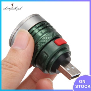 ✿Cheerfulhigh✿ ไฟฉาย 3W LED USB T6 สามารถปรับได้ กันน้ํา ✿