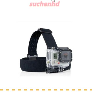 Suchenhd สายรัดศีรษะกล้อง ไนล่อน ที่คาดผมกล้องกีฬา สากล ที่มีประโยชน์ ปรับได้ กันลื่น คลิปโทรศัพท์มือถือ สําหรับ Hero HD / 2/33 + / 4 กีฬากลางแจ้ง