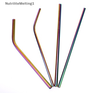 [NutriliteMelting1] หลอดดูดน้ําสเตนเลส โลหะ ใช้ซ้ําได้ สําหรับทําความสะอาด [TH]