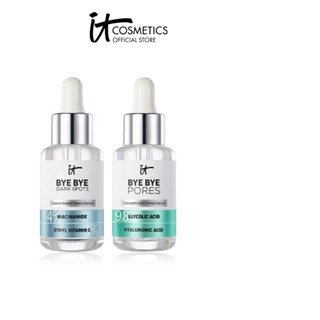 [DUO SET] IT Cosmetics BYE BYE DARK SPOTS CONCENTRATED DERMA SERUM 30ml + PORES CONCENTRATED DERMA SERUM 30ml