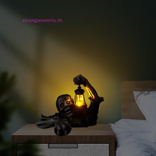 Strongaroetrtu โคมไฟ LED รูปปั้นผีดิบ สําหรับปาร์ตี้ฮาโลวีน