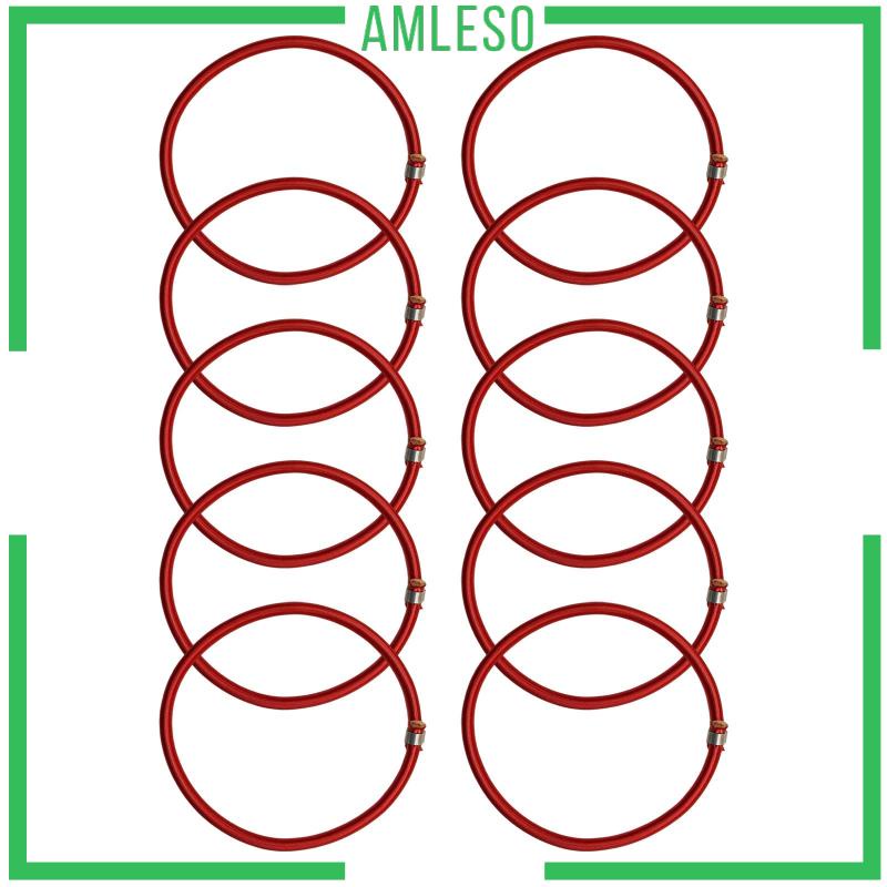 [Amleso] เชือกแทรมโพลีน ยางยืด อลูมิเนียม 8 มม. ทนต่อการเสียดสี 10 ชิ้น