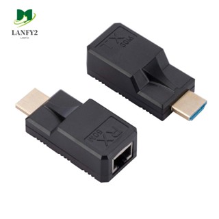 Alanfy อะแดปเตอร์ขยายสัญญาณ HDMI TX RJ45 เป็น HDMI 60 ม. 60 ม. ไม่หาย