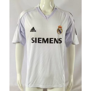 เสื้อกีฬาแขนสั้น ลายทีมฟุตบอล Real Madrid 05-06 Real Madrid ทีมเหย้า สไตล์วินเทจ แห้งเร็ว ไซซ์ S-XXL สําหรับผู้ชาย