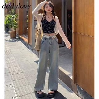 DaDulove💕 New American Ins High Street Retro Jeans Niche High Waist Loose Wide Leg Pants plus Size Trousers