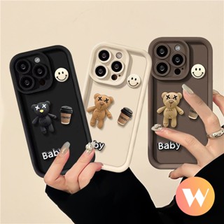 เคสโทรศัพท์มือถือ ลายการ์ตูนหมี 3D สําหรับ Vivo Y22 Y20s Y21s Y20 Y91C Y15s Y91 Y02 Y27 Y30 Y16 Y12 Y12i Y35 Y31 Y36 Y33 Y20i Y15 Y21 Y11 Y51 Y12s Y17 Y50 Y15A Y22s